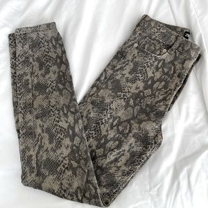 Animal Print Jeans - Size 4